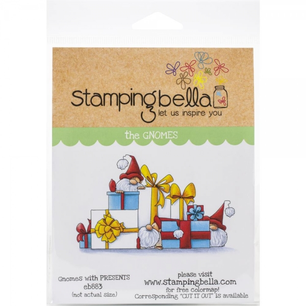 Gnomes with Presents, Clingstamp - Stamping Bella