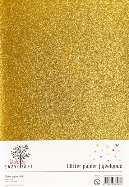 Glitterpapier, Gelbgold