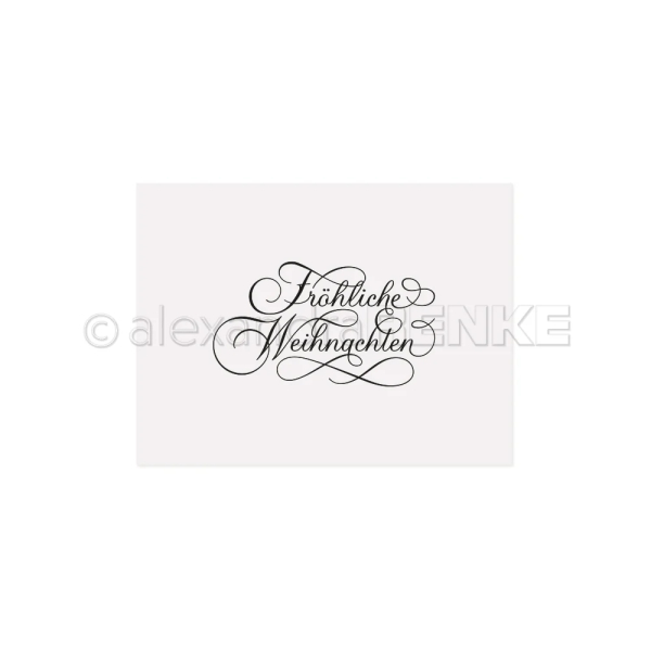 Typo Fröhliche Weihnachten, Prägeschablone - Alexandra Renke