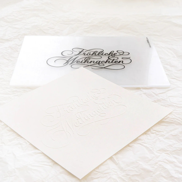 Typo Fröhliche Weihnachten, Prägeschablone - Alexandra Renke