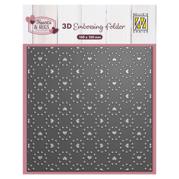 Hearts and Dots, 3D Prägeschablone - Nellie's Choice