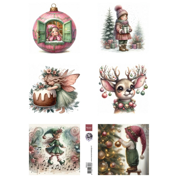 Decoupage-Bogen A4, Fairybells Enchanted Christmas  - Marianne Design