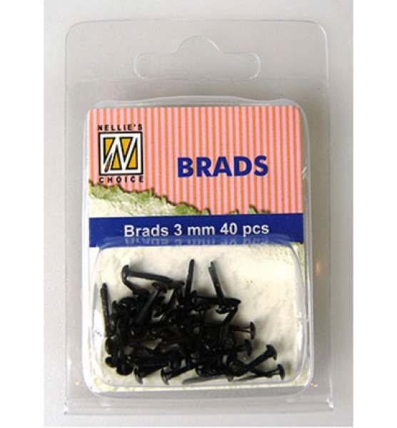 Brads Schwarz, 3 mm - Nellie's Choice