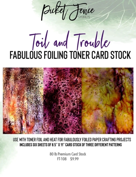 Fabulous Foiling Toner Cardstock, Toil and Trouble - Picket Fence Studios