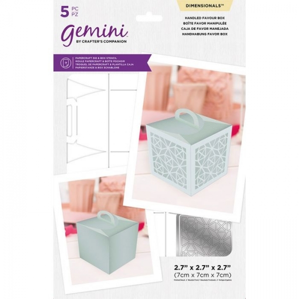 Handled Favour Box Dimensionals, Stanze und Schablone - Gemini