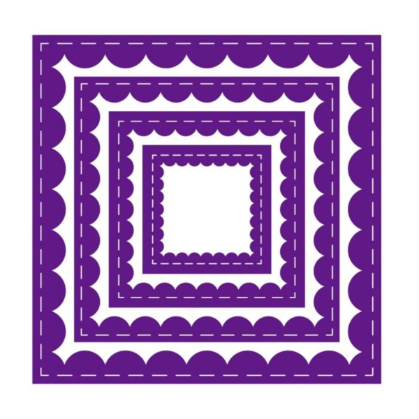Inverted Stitched Scallop Square, Stanze - Crafter's Companion