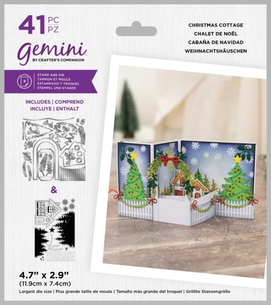 Christmas Cottage, Stempel- & Stanzenset - Gemini