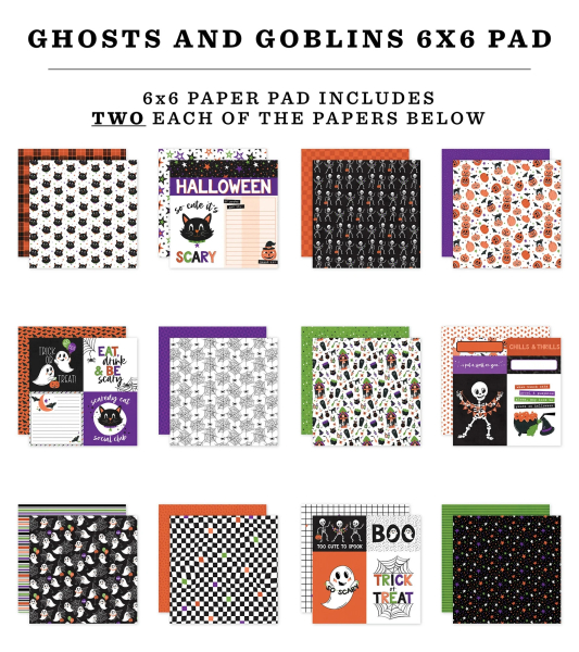 Ghosts and Goblins 6x6 Paperpad - Echo Park