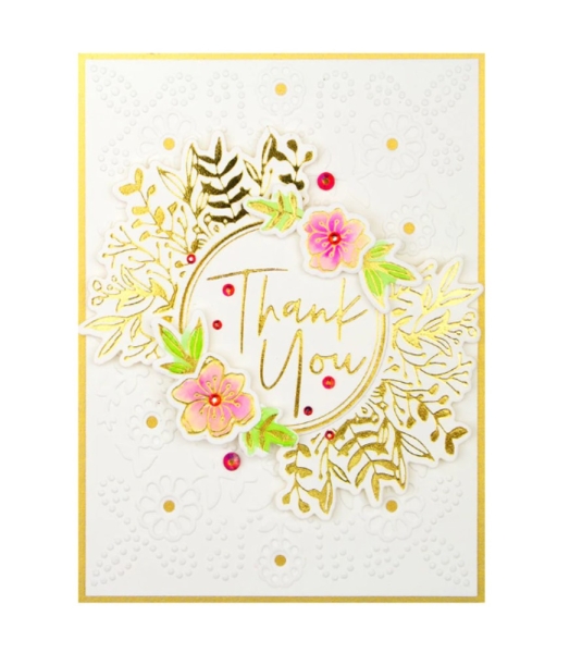 Stylish Script Thank You & Happy Birthday, Hot Foil Plate - Spellbinders