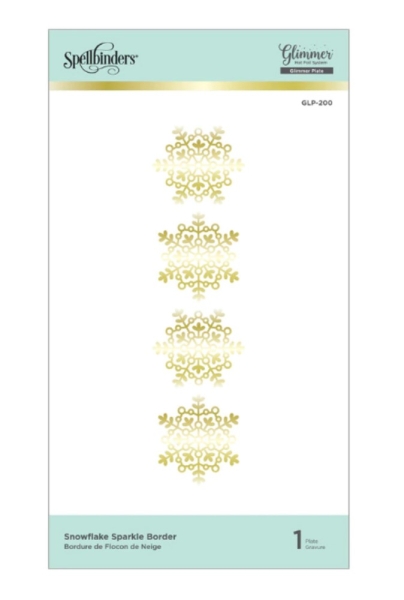 Snowflake Sparkle Border, Hot Foil Plate - Spellbinders