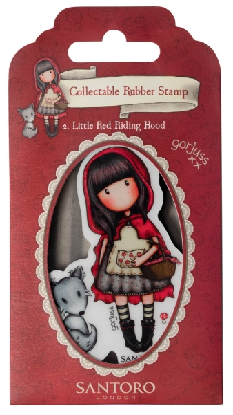 Gorjuss Small Rubber Stamp, Little Red Riding Hood - Santoro