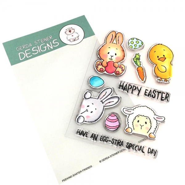 Peeking Easter Friends, Clearstamp - Gerda Steiner Designs