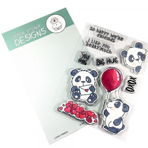 Lovely Pandas, Clearstamp - Gerda Steiner Designs