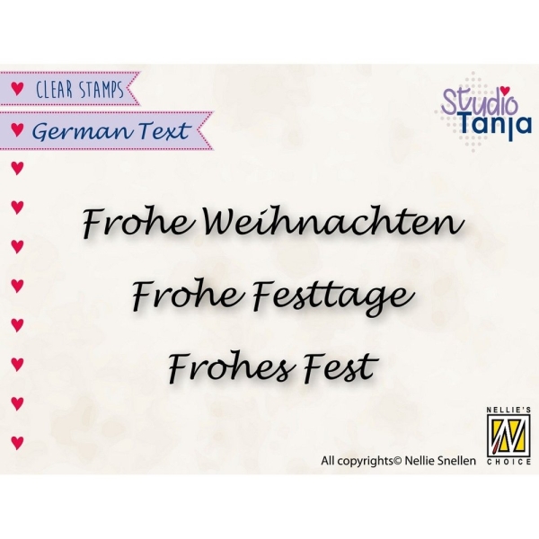 Texte #3 Frohe Weihnachten...., Clearstamp - Nellies Choice