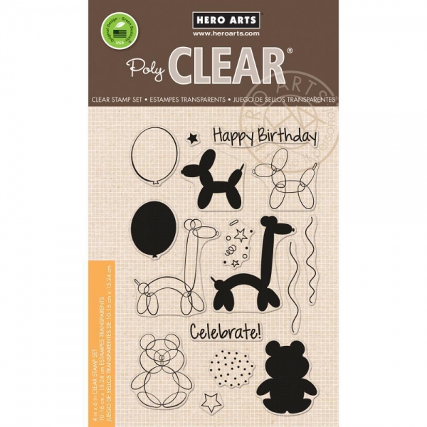 Balloon Animal Birthday, Clearstamp - Hero Arts