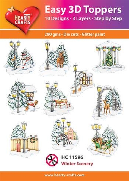 Winter Scenery, 3D Topper Die Cuts