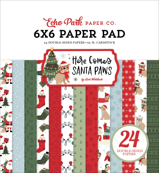 Here Comes Santa Paws 6x6 Paperpad - Echo Park