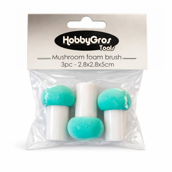 Mushroom Foam Brushes Small - HobbyGros