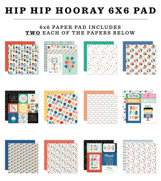 Hip Hip Hooray 6x6 Paperpad - Echo Park