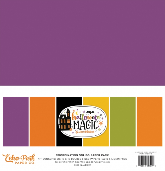 Halloween Magic 12x12 Coordinating Solids - Echo Park