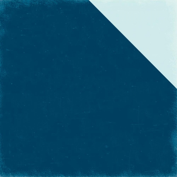 Hello Winter, Solid Cardstock 12x12 Navy/Light Blue - Echo Park