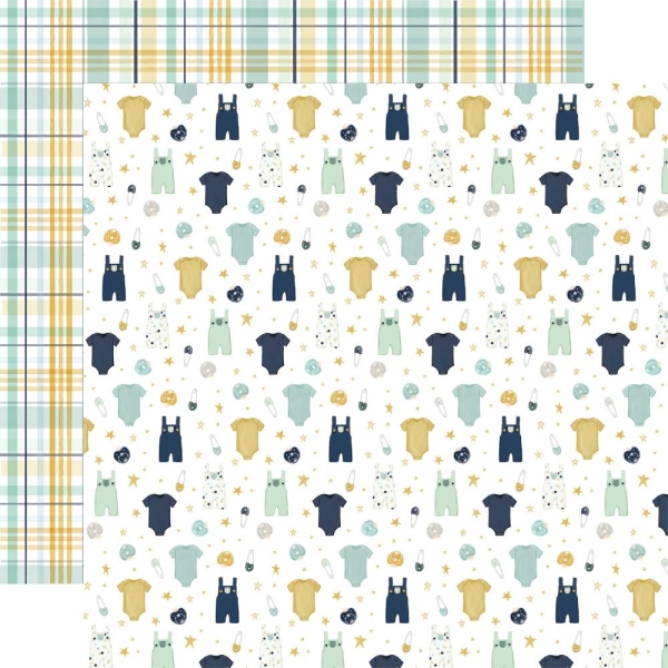 It's A Boy - Outfits and Overalls, Designpapier - Echo Park Paper