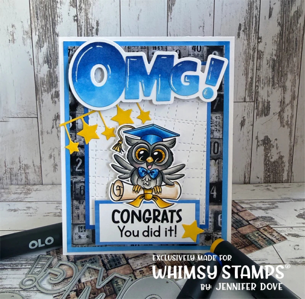 Owl Ways Reach for the Stars, Clearstamps - Whimsy Stamps