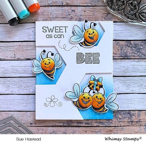 Hap-Bee Birthday, Clearstamps - Whimsy Stamps