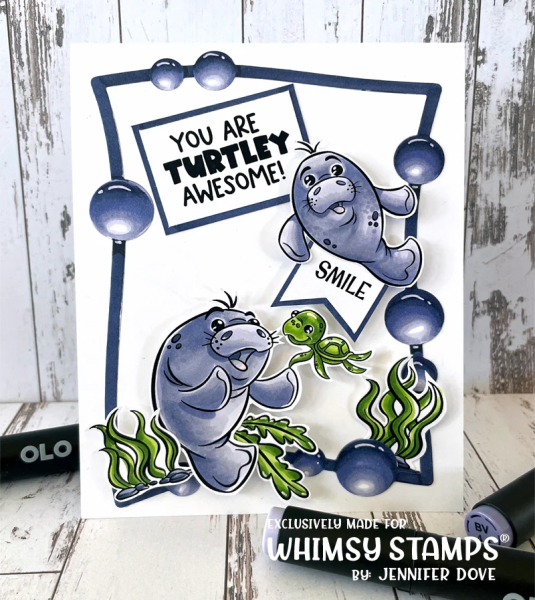 Big Love Manatees, Clearstamps - Whimsy Stamps