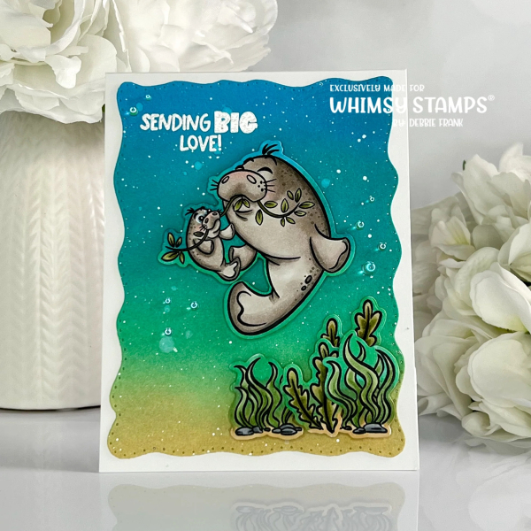 Big Love Manatees, Clearstamps - Whimsy Stamps