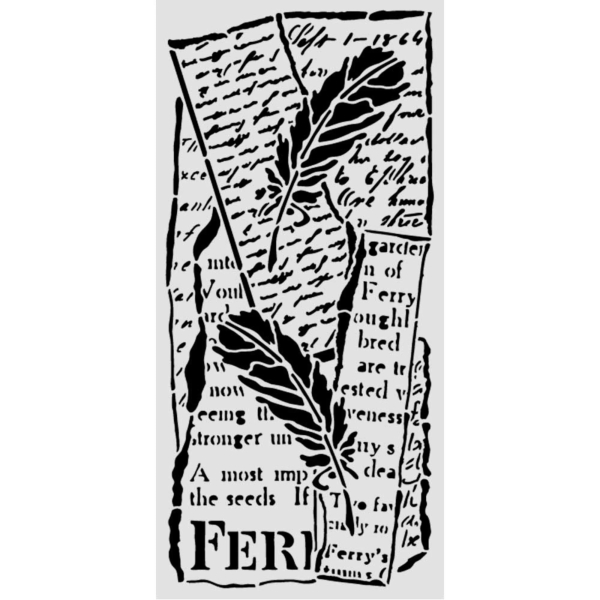 Letter and Feathers, Schablone - Stamperia