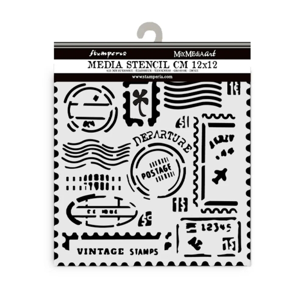 Art of Travelling Stamps, Schablone - Stamperia