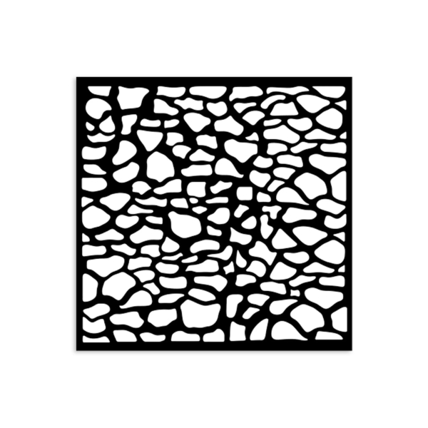 Silent Sea,Stones Pattern, Schablone - Stamperia