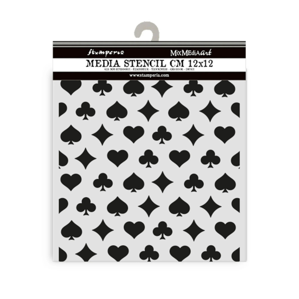 Alice in Christmas - Poker Cards, Schablone - Stamperia