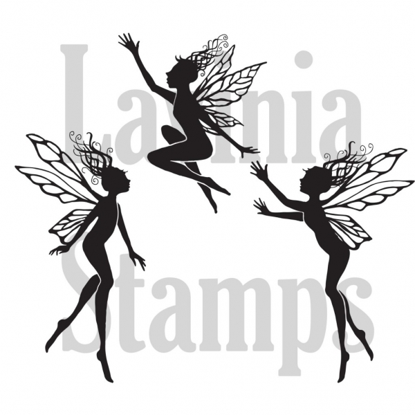 Three Dancing Fairies, Clearstamp - Lavinia Stamps