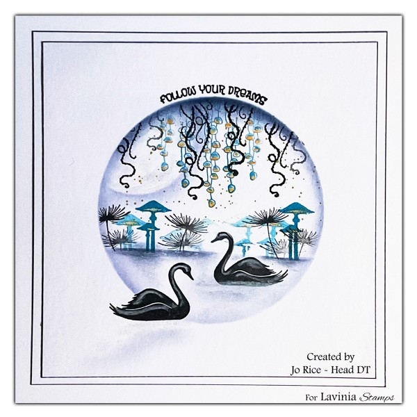Swans, Clearstamp - Lavinia Stamps