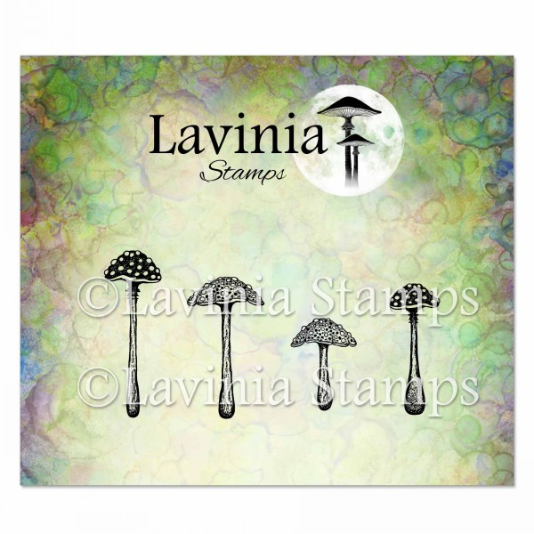 Purple Cap Mushrooms, Clearstamp - Lavinia Stamps