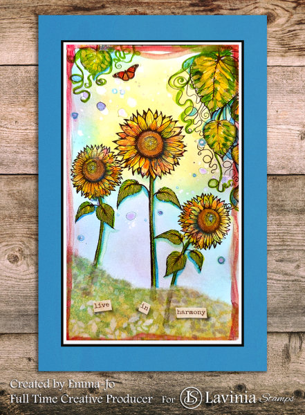 Open Sunflower, Clearstamp - Lavinia Stamps