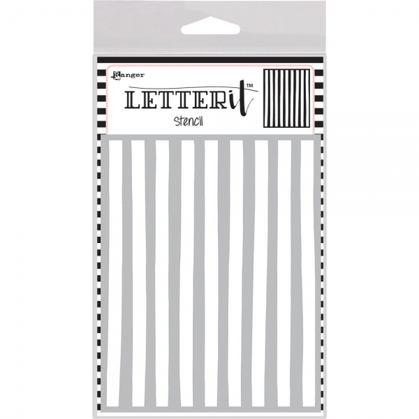 Letter It Background, Organic Stripes, Schablone - Ranger