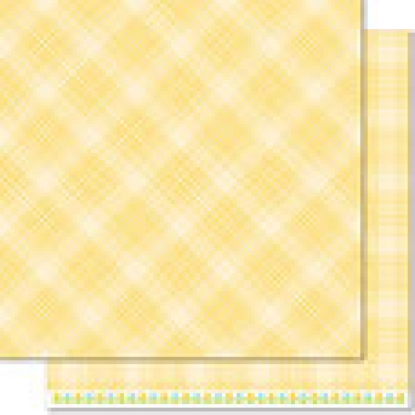 Perfectly Plaid Spring, Daffodil, Designpapier - Lawn Fawn