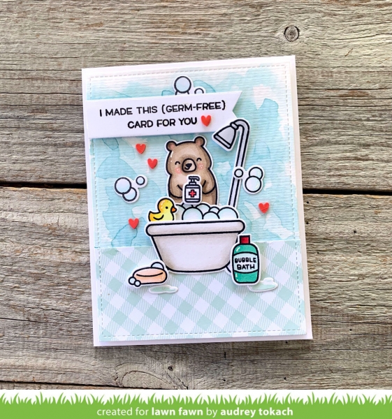 Germ-Free Bear, Clearstamp - Lawn Fawn