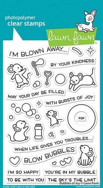 Bubbles of Joy, Clearstamp - Lawn Fawn