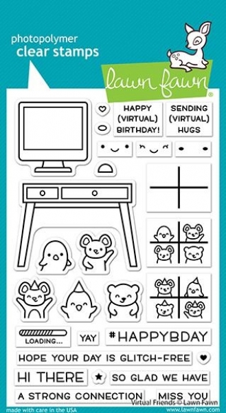 Virtual Friends, Clearstamp - Lawn Fawn