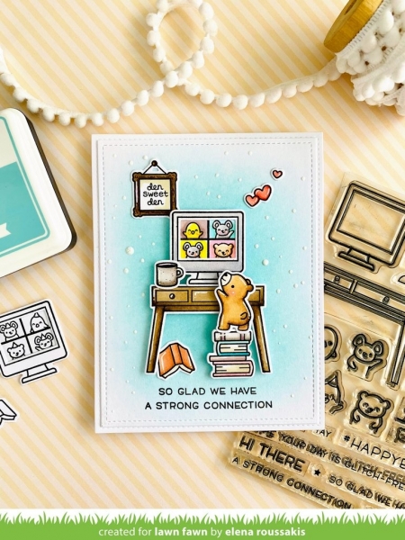 Virtual Friends, Clearstamp - Lawn Fawn