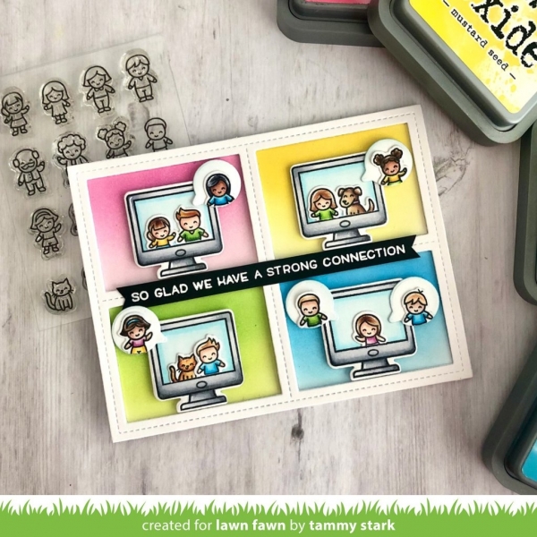 Virtual Friends, Clearstamp - Lawn Fawn
