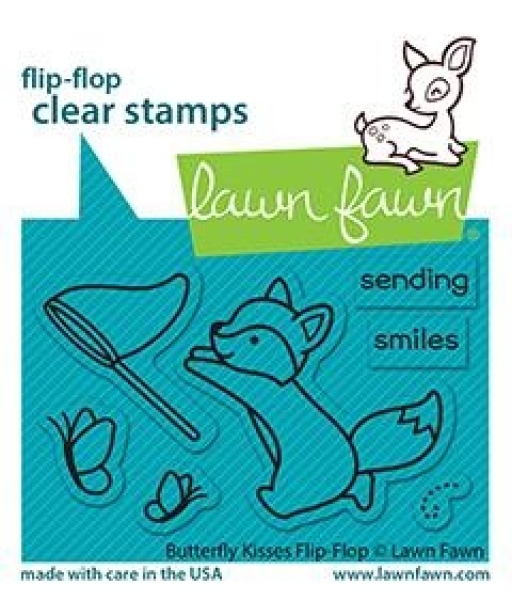 Butterfly Kisses Flip-Flop, Clearstamp - Lawn Fawn