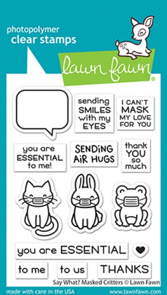Say What? Masked Critters, Stempel & Stanze - Lawn Fawn