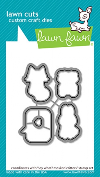 Say What? Masked Critters, Stempel & Stanze - Lawn Fawn