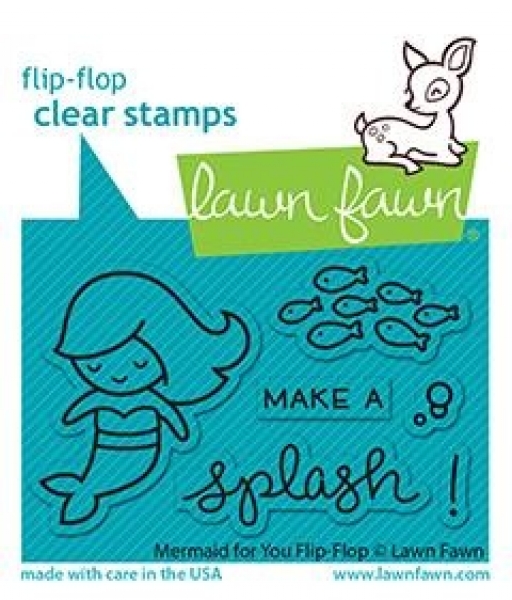 Mermaid for You Flip-Flop, Clearstamp - Lawn Fawn