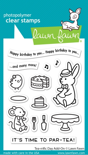 Tea-rrific Day Add-On, Clearstamp - Lawn Fawn